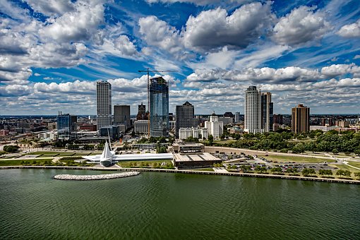 aerial view of the city