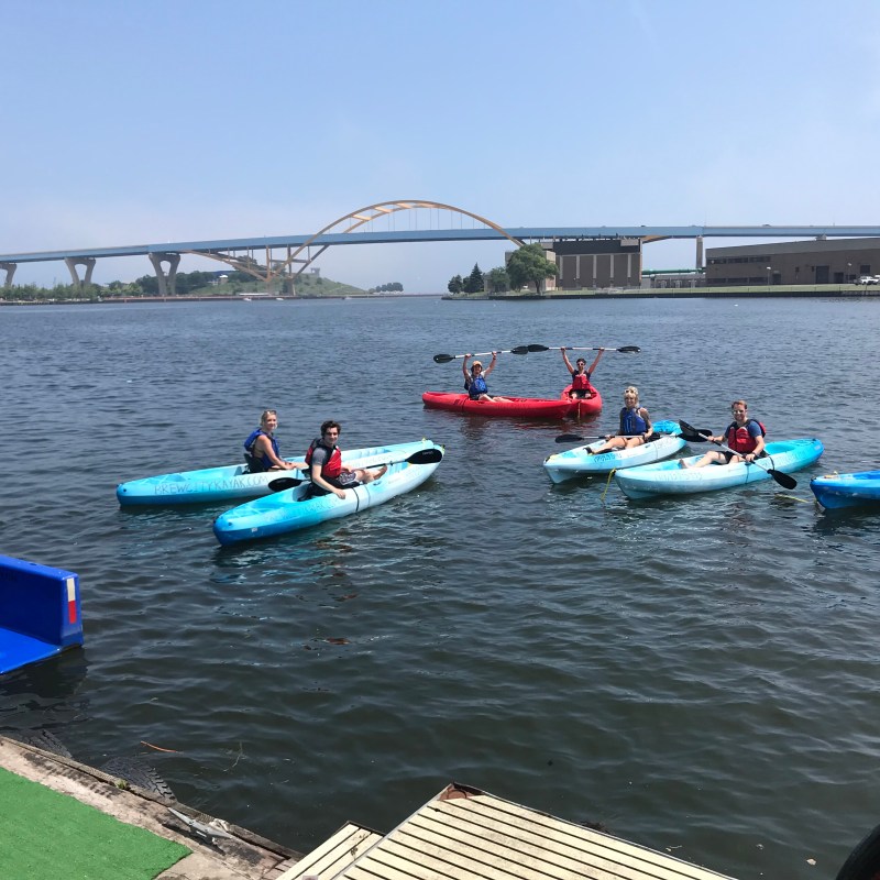 a small boat in a body of water