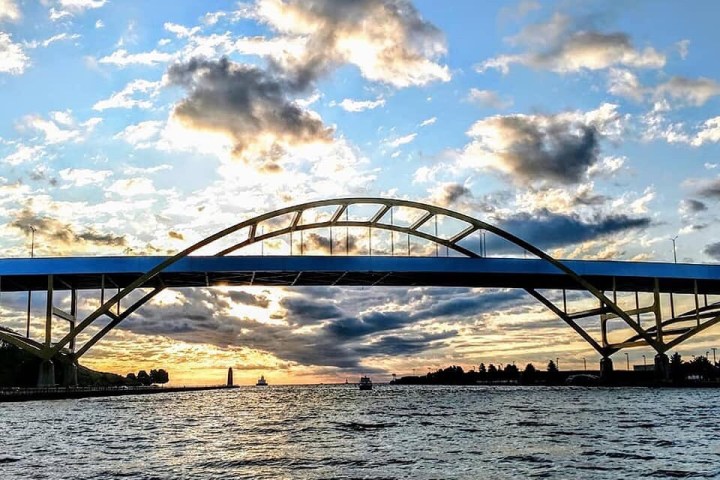a bridge over a body of water